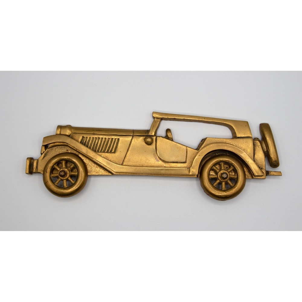 Vintage Enesco Gold Brass Metal Antique‎ Classic Car Wall Decor Hanging Roadster